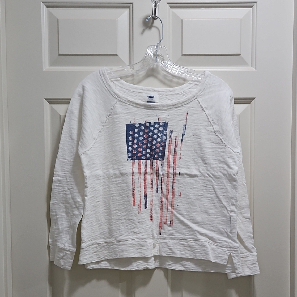 Old Navy Flag Sweatshirt Size Small